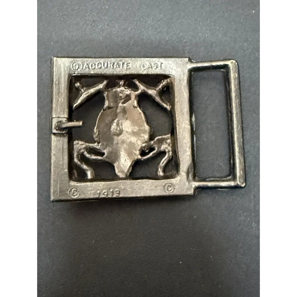 Vtg Accurate Casting Co. Inc. Foo Man Choo Confucius Belt Buckle Dragon Serpent